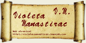 Violeta Manastirac vizit kartica